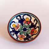 Petit bol en céramique à motifs colorés et fleuris. Fabriqué et peint à la main par des artisans portugais