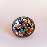 Petit bol en céramique à motifs colorés et fleuris. Fabriqué et peint à la main. Vaisselle portugaise
