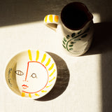 Joli petit bol en céramique ensoleillé, fabriqué et peint artisanalement au Portugal.